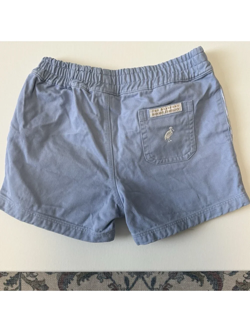 The Beaufort Bonnet Company Boys Blue Pull On Shorts Size 7 Cotton
